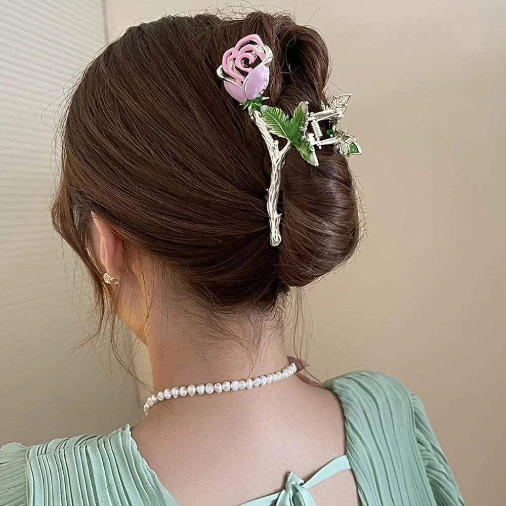 Rose Luxe Large Hair Clip Claw